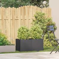 VidaXL Plantenbak 80x40x40 cm koudgewalst staal zwart - thumbnail