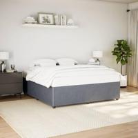 Bedframe zonder matras 180x200 cm fluweel donkergrijs - thumbnail