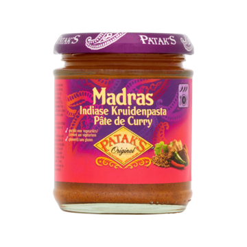 Patak's Original Madras Indiase Kruidenpasta 165g bij Jumbo