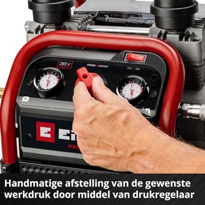 Einhell Professional SILENZZO 36/21 Accucompressor 8 bar 2 cilinders Einhell Professional SILENZZO 36/21 Accucompressor 8 bar 2 cilinders