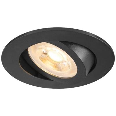 SLV InbouwspotNew Tria 68 rond - zwart - GU10 - 1007369