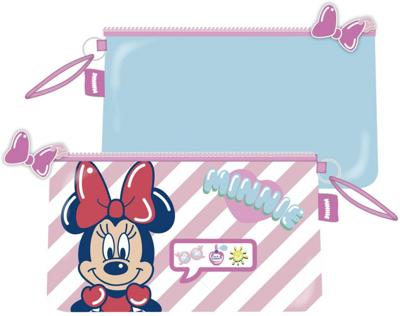 Arditex toilettas Minnie Mouse junior 24 x 14 cm roze/blauw Arditex toilettas Minnie Mouse junior 24 x 14 cm roze/blauw