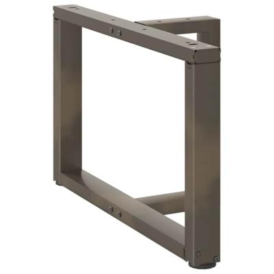 Salontafelpoten 2 st T-vormig 70x25x(42-43) cm staal naturel