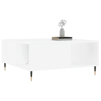 Salontafel 80x80x36,5 cm bewerkt hout wit