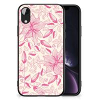 Apple iPhone XR Bloemen Hoesje Pink Flowers - thumbnail