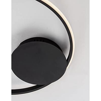 Lyora Ronde plafondlampFuline zwart Ø 50cm - 9348073