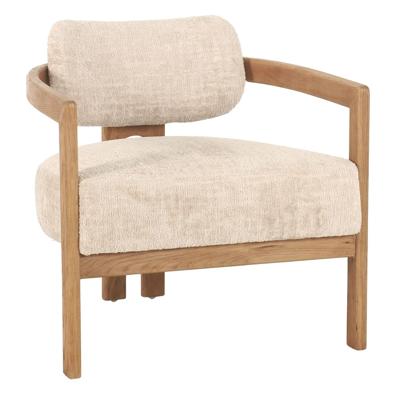 MUST Living Fauteuil 'Kelly' Chenille, kleur Beige/Naturel MUST Living Fauteuil 'Kelly' Chenille, kleur Beige/Naturel