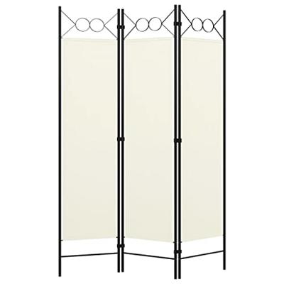 vidaXL Kamerscherm met 3 panelen 120x180 cm wit