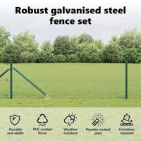 VidaXL Afrasteringspaal groen 10 x 0,6 m (19 x 19 mm gaas) - thumbnail