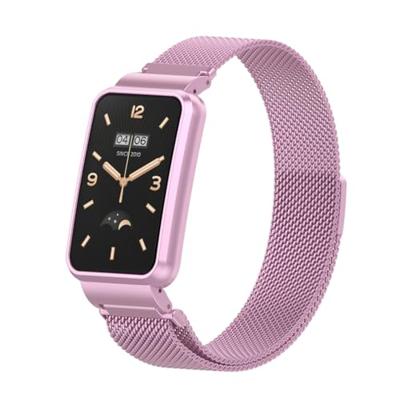Milanese loop bandje met case - Lila - Xiaomi Smart Band 7 Pro