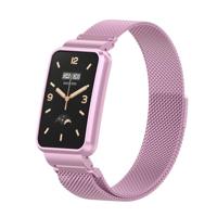 Milanese loop bandje met case - Lila - Xiaomi Smart Band 7 Pro - thumbnail