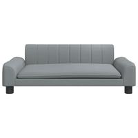 Kinderbank 90x53x30 cm stof lichtgrijs - thumbnail