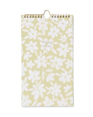 HEMA Verjaardagskalender 28x16 met bloemen