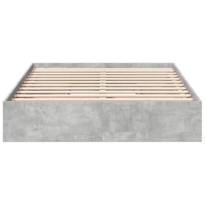 Bedframe met lades bewerkt hout betongrijs 135x190 cm