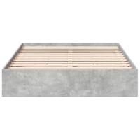 Bedframe met lades bewerkt hout betongrijs 135x190 cm - thumbnail