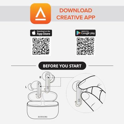 Creative Aurvana Ace In Ear oordopjes Bluetooth Zwart Bestand tegen zweet, Waterbestendig, Indicator voor batterijstatus, Incl. oplaad- en dockingstation