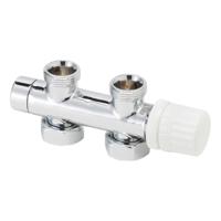 Riko Thermostaat onderblok voor radiator recht chroom - thumbnail