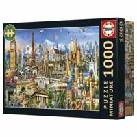 Puzzel - EDUCA - Symbolen van Miniatuur Europa - 1000 stukjes - 62,5 x 30 cm - vanaf 12 jaar - thumbnail