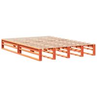 Bedframe zonder matras massief grenenhout wasbruin 120x200 cm - thumbnail