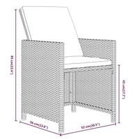 9-delige Tuinset met kussens poly rattan grijs - thumbnail