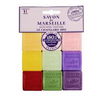 Set van 9 assorti Gastenzeepjes Vierkant - thumbnail