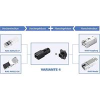 Telegärtner 100007463 RJ45-stekkerset variant 4 Stekker, recht Aantal polen: 8P8C Zwart 1 stuk(s) - thumbnail