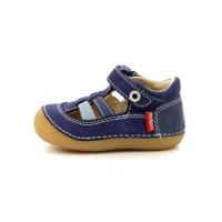 Leren baby sandalen Sushy Originel Softers KICKERS® blauw - thumbnail