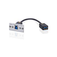 Oehlbach MMT-C USB.3 B/A USB 3.0-B/A multimedia-inzet met kabelzweep zilver - thumbnail