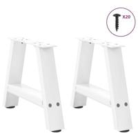 Salontafelpoten 2 st A-vormig 40x(30-31) cm staal wit - thumbnail