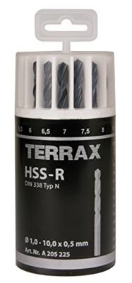 Borenset TERRAX Doosje DIN 338 19 Onderdelen (10 Stuks)