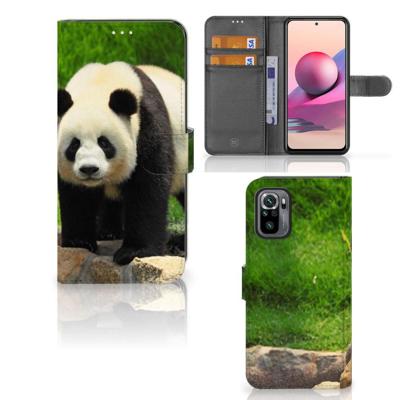 Xiaomi Redmi Note 10S | 10 4G | Poco M5s | Telefoonhoesje | Met pasjeshouder | Panda