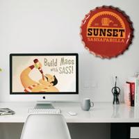 Fallout Tin Sign Sunset Sarsaparilla Bottle Cap - thumbnail