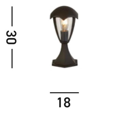 Searchlight Staande buitenlampBluebel 30cm zwart - 57892-300