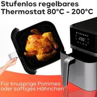 ProfiCook PC-FR 1269 H friteuse Enkel 8 l Vrijstaand 1800 W Heteluchtfriteuse Zwart, Roestvrijstaal - thumbnail