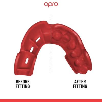 Opro 790007 Silver Superior Fit Mouthguard - Black-Red - JR