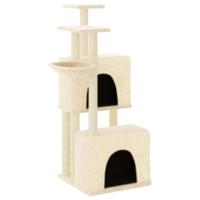VidaXL Kattenmeubel met sisal krabpalen 122 cm crèmekleurig - thumbnail