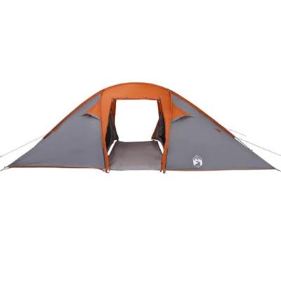 VidaXL Tunnel tent met dak grijs en oranje 510 x 240 x 156 cm taft VidaXL Tunnel tent met dak grijs en oranje 510 x 240 x 156 cm taft