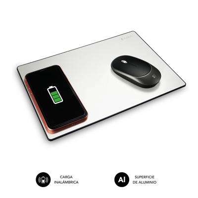 Mat met draadloze oplader Subblim SUB-MP-10WAL01 10 W Aluminium Mat met draadloze oplader Subblim SUB-MP-10WAL01 10 W Aluminium