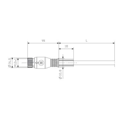 Weidmüller 9457340400 Sensor/actuator connector, geassembleerd Aantal polen (sensoren): 5 Stekker 3.00 m 1 stuk(s)