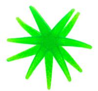 Toys Amsterdam zeester junior 7 cm siliconen groen - thumbnail