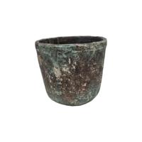 Bloempot steen bruin 16x14cm - thumbnail