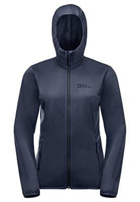 Jack wolfskin Windhain Hoody Jas Dames Softshell Night Blue S Jack wolfskin Windhain Hoody Jas Dames Softshell Night Blue S