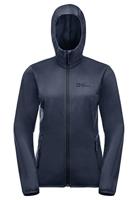 Jack wolfskin Windhain Hoody Jas Dames Softshell Night Blue S - thumbnail
