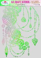 Angela Poole • craft stencil crystal gems a4 - thumbnail
