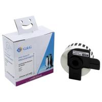 G&G ET-B-G-22214 Etiketten (eindeloos) 12 mm x 30.48 m Thermisch papier Wit 1 stuk(s) Permanent hechtend Adresetiketten - thumbnail