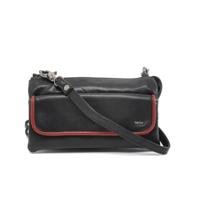 Berba Schoudertasje Soft Zwart-Rood - thumbnail