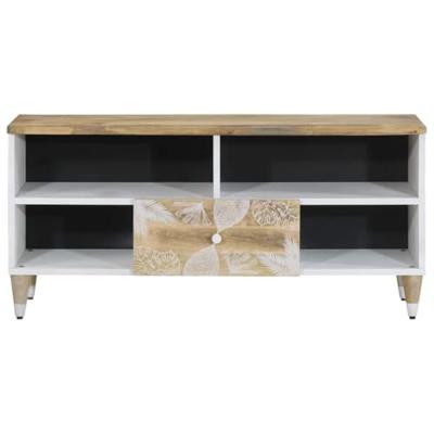 Tv-meubel 100x33,5x46 cm massief mangohout