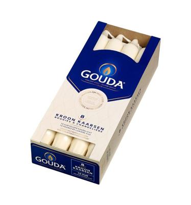 Gouda Kroonkaars ivoor 240/24 8 Stuks Gouda Kroonkaars ivoor 240/24 8 Stuks