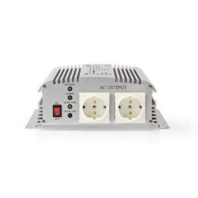 Stroomomvormer Gemodificeerde Sinusgolf | 24 V DC - 230 V AC | 1000 W | 2x Schuko-Uitgang | Oplaadfunctie