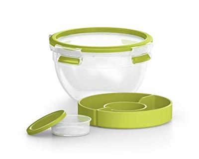 Emsa Clip & Go Snackbox 1 l Kunststof Met deksel, Vaatwasserbestendig Transparant, Groen 518097 Emsa Clip & Go Snackbox 1 l Kunststof Met deksel, Vaatwasserbestendig Transparant, Groen 518097